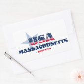 Massachusetts meinen Zuhause-Staat-Aufkleber Rechteckiger Aufkleber (Umschlag)