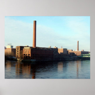 Massachusetts Mills auf dem Merrimack Poster