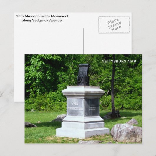 MASSACHUSETTS-MONUMENT POSTKARTE (Vorne/Hinten)