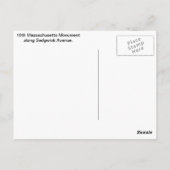 MASSACHUSETTS-MONUMENT POSTKARTE (Rückseite)
