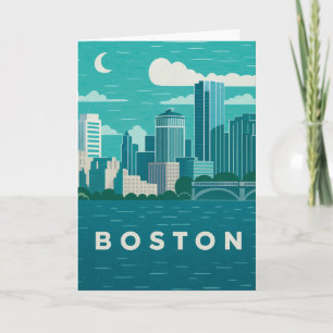 Massachusetts Nacht Stadtbild   Boston Stadt Karte