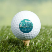 Massachusetts Night Cityscape | Boston City Golfball (Insitu T-Shirt)