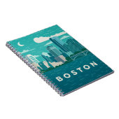 Massachusetts Night Cityscape | Boston City Notizblock (Rechte Seite)