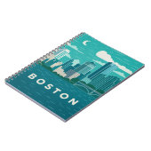 Massachusetts Night Cityscape | Boston City Notizblock (Linke Seite)