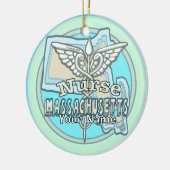 Massachusetts Nurse Caduceus Keramik Ornament (Links)