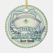 Massachusetts Nurse Keramik Ornament (Vorne)