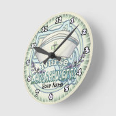 Massachusetts Nurse Runde Wanduhr (Winkel)