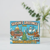 MASSACHUSETTS Postkarte (Stehend Vorderseite)