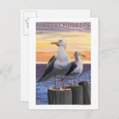 Massachusetts Postkarte (Vorne/Hinten)