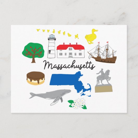 Massachusetts Postkarte (Vorderseite)
