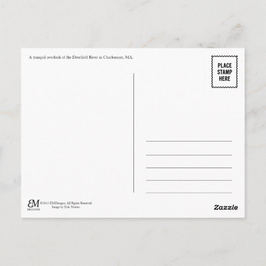 Massachusetts Postkarte (Rückseite)