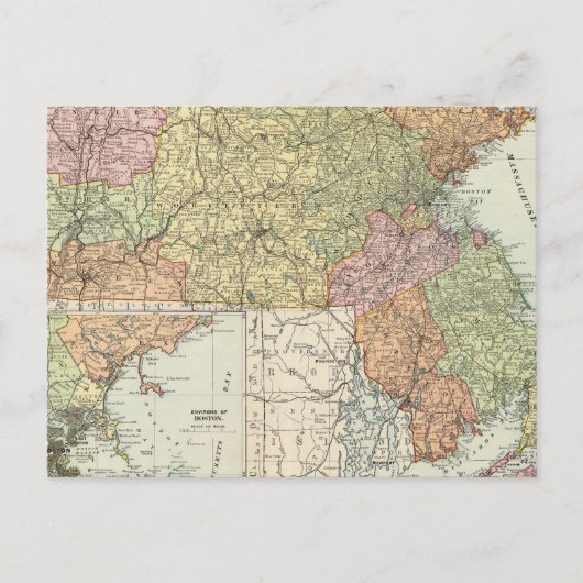 Massachusetts Postkarte (Vorderseite)