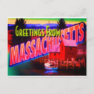Massachusetts Postkarte