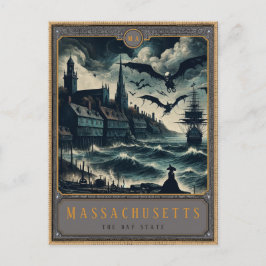 Massachusetts | Postkarte Gothic Art
