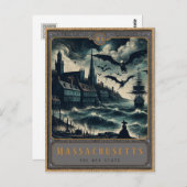 Massachusetts | Postkarte Gothic Art (Vorne/Hinten)