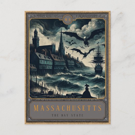 Massachusetts | Postkarte Gothic Art (Vorderseite)