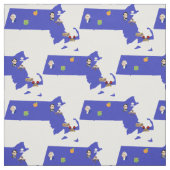 Massachusetts Pun Karte Stoff (Muster)