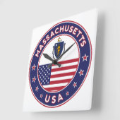 Massachusetts Quadratische Wanduhr (Winkel)