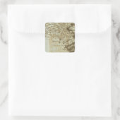 Massachusetts Quadratischer Aufkleber (Tasche)