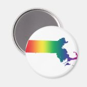 Massachusetts Rainbow Gay Pride Equality Magnet (Vorderseite/Rückseite)