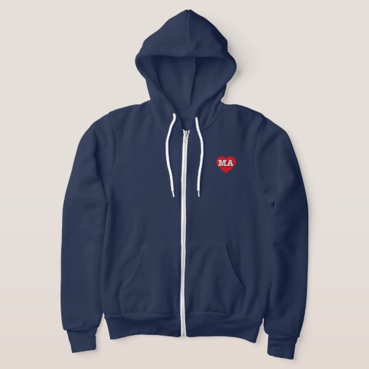 Massachusetts Red Heart - I Liebe MA Hoodie (Ablage )