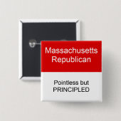 Massachusetts Republikaner Button (Vorne & Hinten)