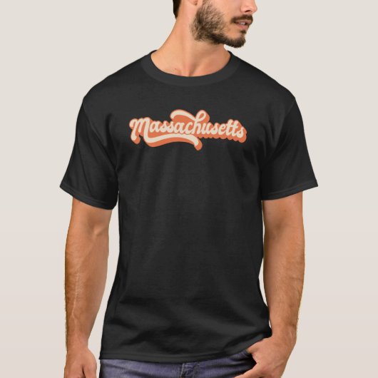 Massachusetts Retro T-Shirt (Vorderseite)