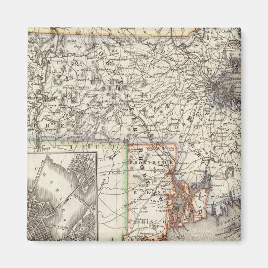 Massachusetts, Rhode Island 2 Magnet (Vorne)