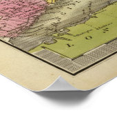 Massachusetts Rhode Island und Connecticut 2 Poster (Ecke)