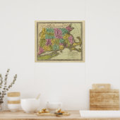 Massachusetts Rhode Island und Connecticut 2 Poster (Küche)