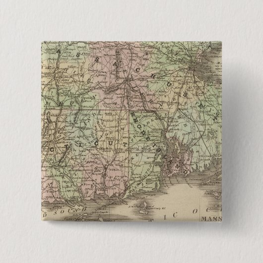 Massachusetts, Rhode Island und Connecticut Button (Vorderseite)