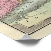 Massachusetts Rhode Island und Connecticut Poster (Ecke)