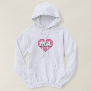 Massachusetts - Rosa Katzenherz - I Liebe MA Hoodie