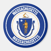 Massachusetts RundEmblem Magnet (Vorne)