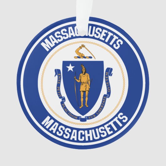 Massachusetts RundEmblem Ornament (Vorderseite)