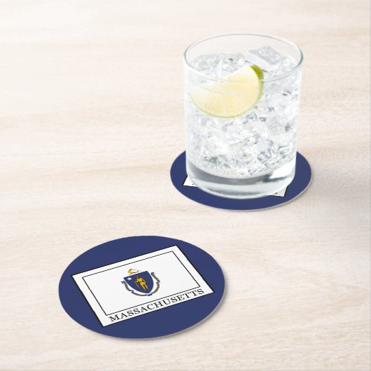 Massachusetts Runder Pappuntersetzer (Vor Ort)