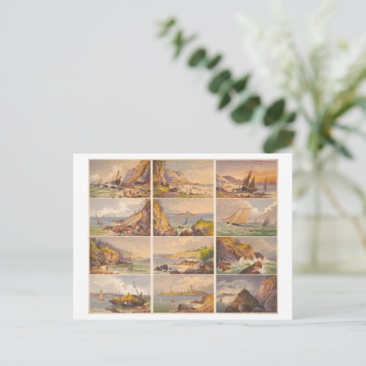 Massachusetts Seashore Uncut Trade Cards Postkarte (Stehend Vorderseite)