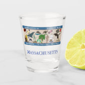 Massachusetts Staat-Gedenkglas Schnapsglas (Vorderseite)