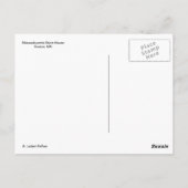 Massachusetts Staat House Boston Postkarte (Rückseite)