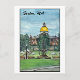 Massachusetts Staat House Boston Postkarte