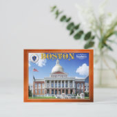 Massachusetts Staat House in Boston Postkarte (Stehend Vorderseite)