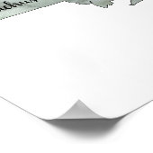Massachusetts Staat Illustration Poster (Ecke)