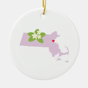Massachusetts-Staat Keramik Ornament