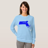 Massachusetts Staat Map Belong T-Shirt (Vorne ganz)