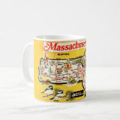 Massachusetts Staat Map Tasse (Vorderseite Links)