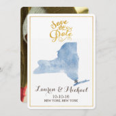 Massachusetts Staat Picture Save the Date (Vorne/Hinten)