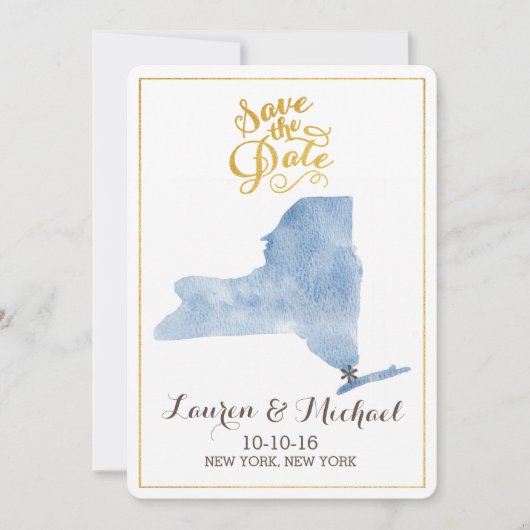 Massachusetts Staat Picture Save the Date (Vorderseite)