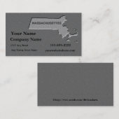 Massachusetts Staat Visitenkarte Stone Look (Vorne/Hinten)