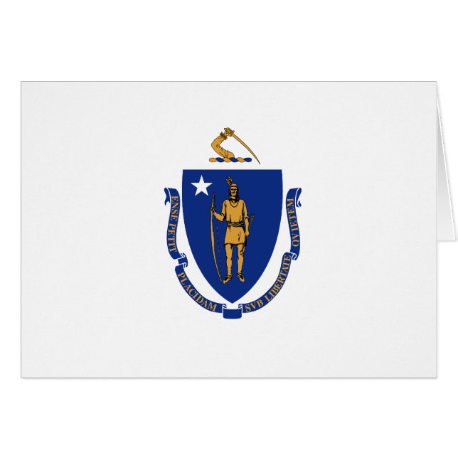 Massachusetts-Staats-Flagge (Vorderseite (Horizontal))