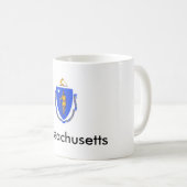 Massachusetts-Staats-Flaggen-Tasse Kaffeetasse (VorderseiteRechts)